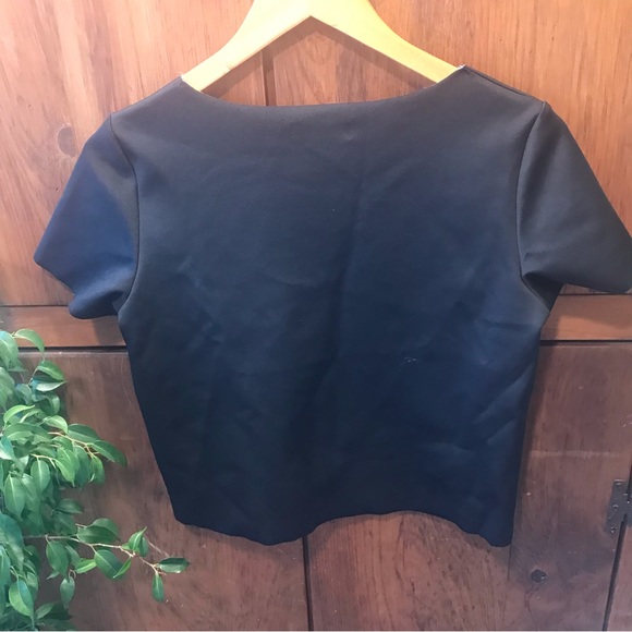 Cop.Copine Black Cropped Top - Size 36 - Picture 2 of 5